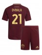 AS Roma Paulo Dybala #21 Domácí dres pro děti 2024-25 Krátký Rukáv (+ trenýrky)